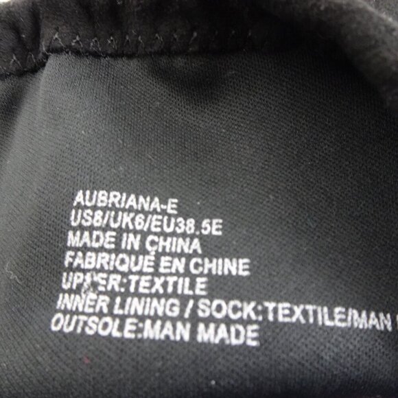 JustFab Aubriana Boots Over The Knee Heeled Suede Women's Size 8 Black Vegan - Picture 11 of 13